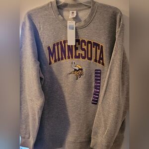 NFL Team Apparel Minnesota Vikings Crewneck Sweatshirt Men's 2XL NWT